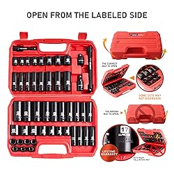 LLNDEI 3/8" Drive Impact Socket Set SAE and Metric