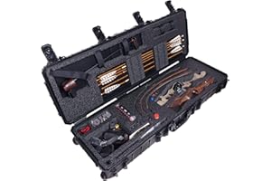 Case Club Waterproof Recurve Bow Case with Included Waterproof Accessory Box x2 (Recurve Bow)