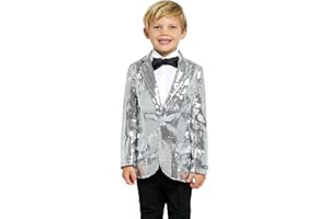 Suitmeister Sequin Blazer for Boys - Shiny Party Jacket for Kids - Slim Fit - Kids Party Blazer