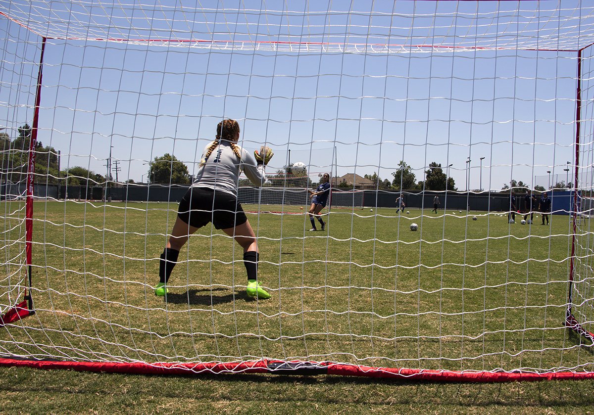 PowerNet Soccer Goal 12 x 6 | Portable Net Collapsible Metal Base