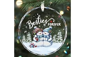 Baokcotei Bestie Forever Best Friend Ornaments for Christmas Tree Friendship Ornaments BFF Birthday Gifts for Women Sister