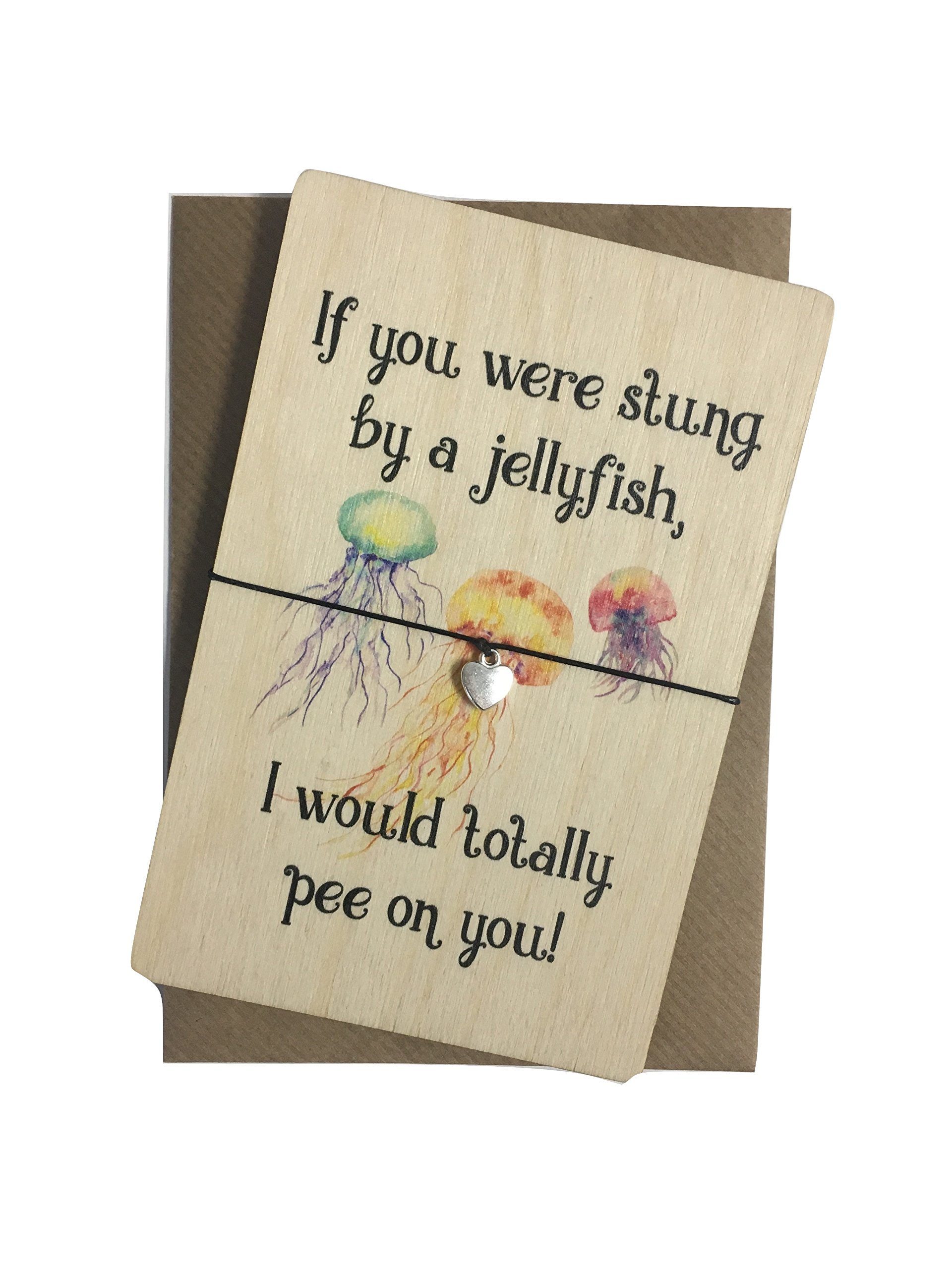 Dios Designs Printed Wooden Wish Bracelet - Jellyfish DD203 (Wish Bracelet)