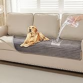 HAOMAIJIA Waterproof Couch Cover for Dogs Washable,Faux Fur Pet Couch Covers for Sofa,Soft Dog Bed Cover Non-Slip Couch Covers for 3 Cushion Couch Sofa Pet Friendly (Grey, 35" x 74")