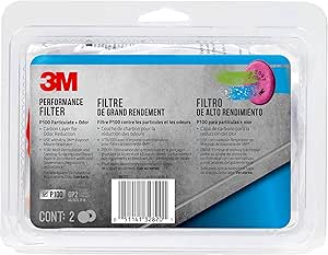 3M P100 Particulate Filter with Nuisance Level Organic Vapor Release, 2-Pair