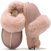 Project Cloud 100% Genuine Leather Fuzzy Kids Slippers - Clogs for Kids | Genuine Shearling Fall Slippers for Girls &amp; Boys w/ Memory Foam Insole - Non-Slip Girls Slippers &amp; Clog Slippers for Kids