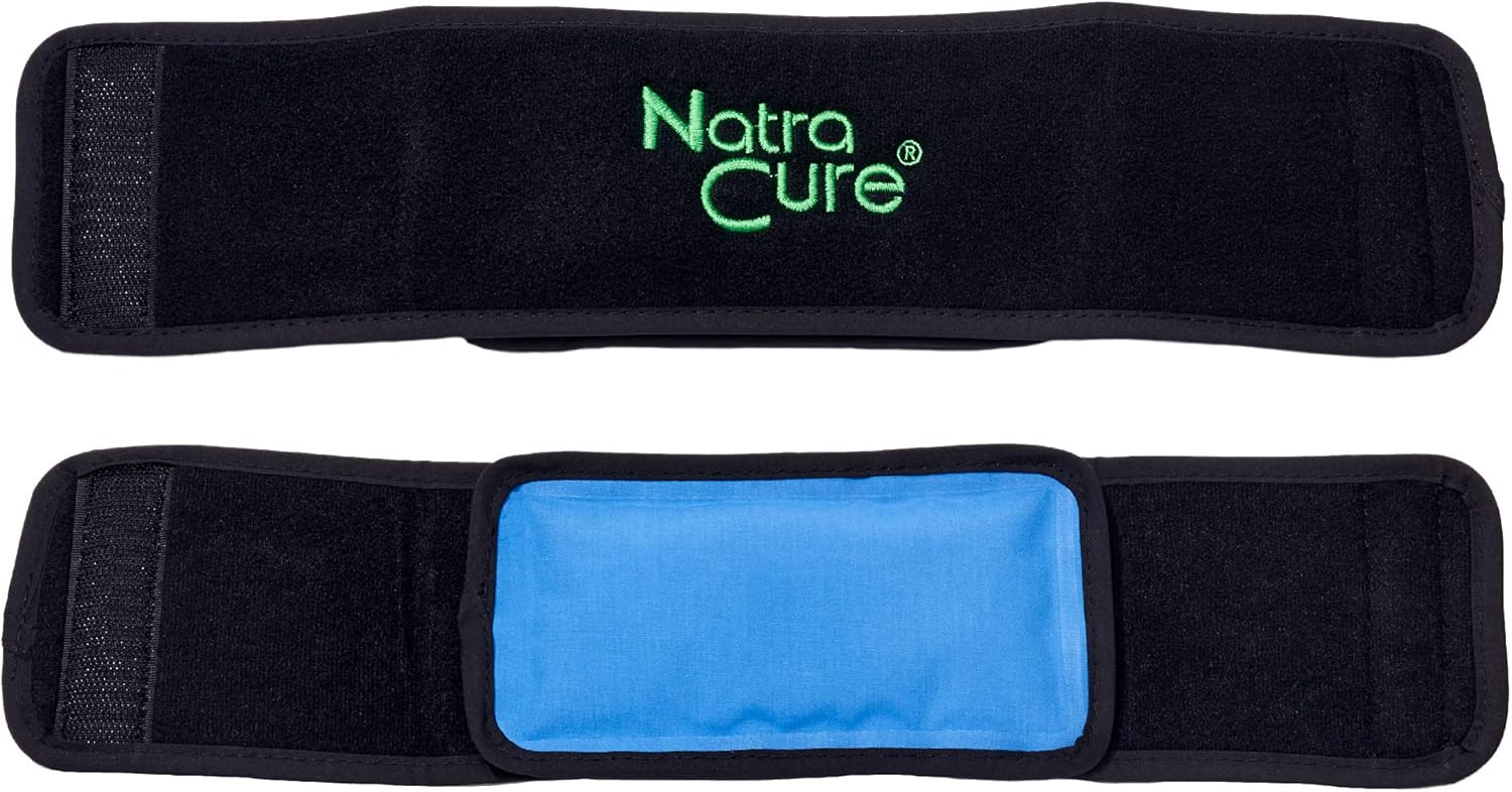 NatraCure Cold Therapy Wrap w/ 20" Strap - 2 Pack (Small Reusable Gel Ice Pack Compress for Injuries and Pain Relief, Hand, Arch of Foot, Wrist, Elbow, Arthritis, Neuropathy) - 715-20 CAT2PK: Health & Personal Care