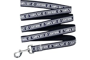 Pets First NHL Tampa Bay Lightning Leash for Dogs & Cats, Large. - Walk Cute & Stylish! The Ultimate Hockey Fan Leash!, 6 ft Long x 1 in Width, LTG-3031-LG