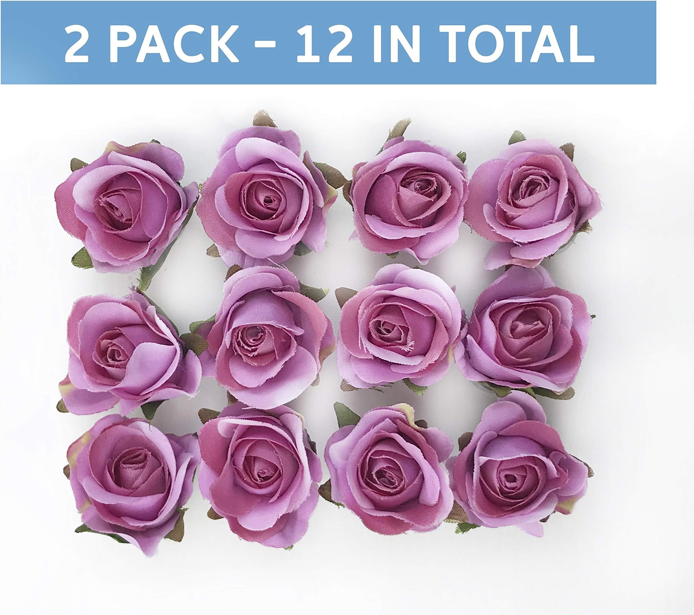Tassel Toppers Peel and Stick Flat Back Roses for Grad Cap Decoration - Assorted Colors - Flowers, Floral Stickers, Adhesive Backed Roses (Light Purple)
