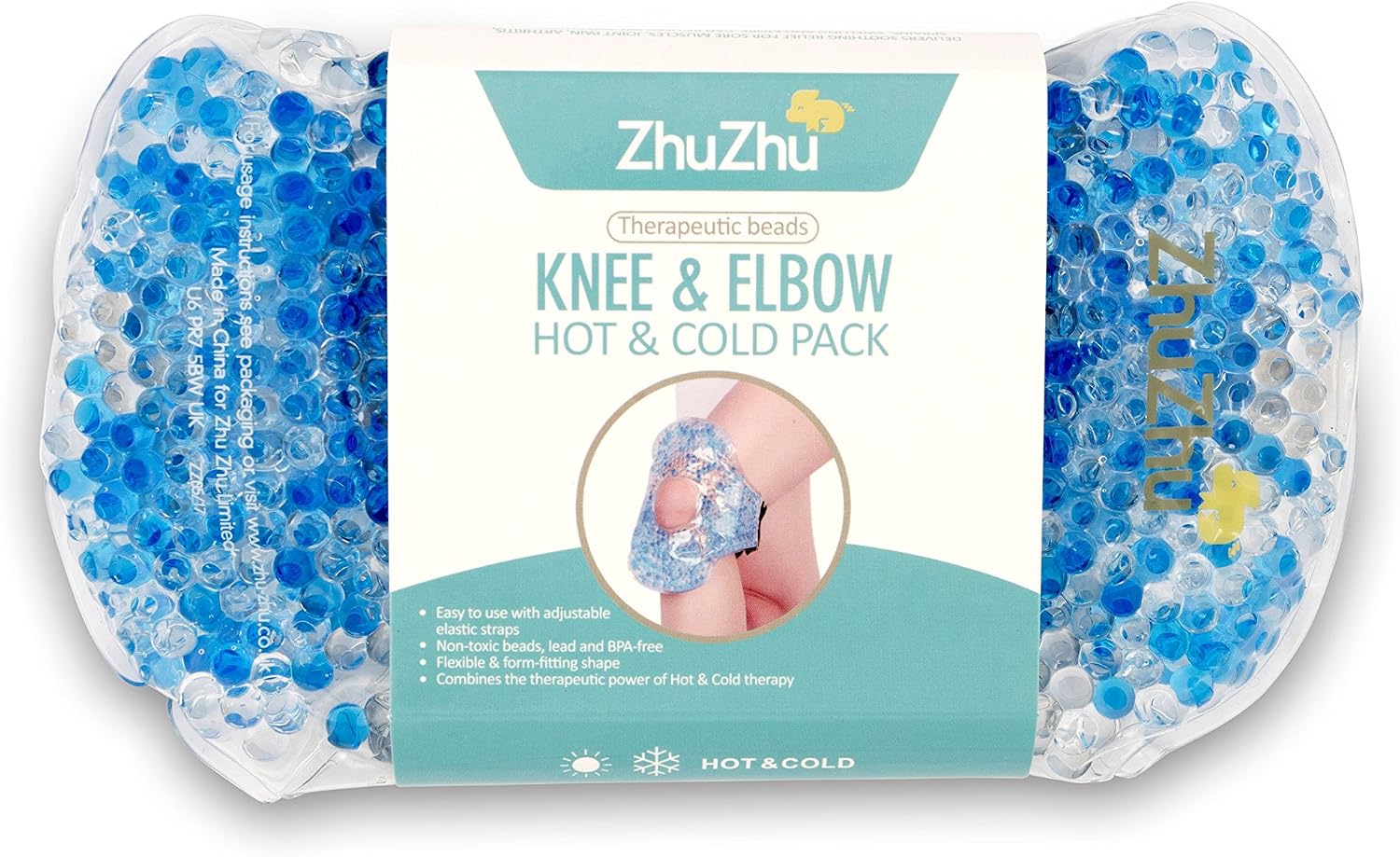Zhu-Zhu Reusable Knee Ice Pack Wrap with Adjustable Straps - Image 4