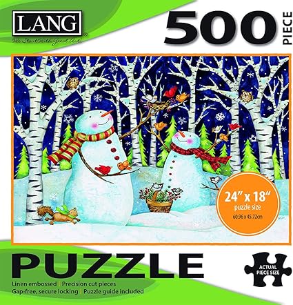 LANG - 500 Piece Jigsaw Puzzle - Birch & Snowmen