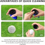 olyee 2 Pack Golf Ball Cleaner Pouch with Carabiner Red Blue view 4