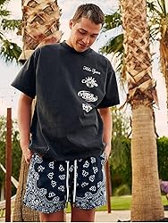 DIOTSR Mens Paisley Graphic Shorts Athletic