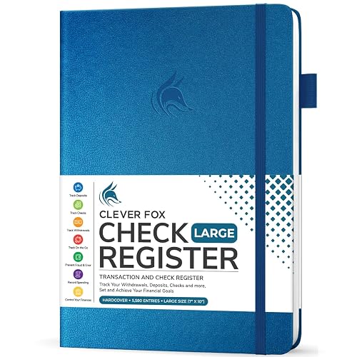 Clever Fox Check Register Book - Deluxe Transaction Register ...