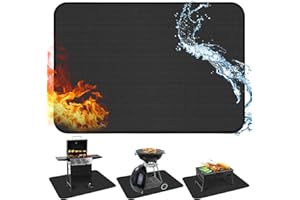 HIMAKE 48×36 Inch Under Grill Mats for Outdoor Grill, Hearth Rugs for Fireplaces Fire Resistant, Gas and BBQ Grill Oil-Proof Water-Proof Protector for Decks, Patios and Indoor Grill