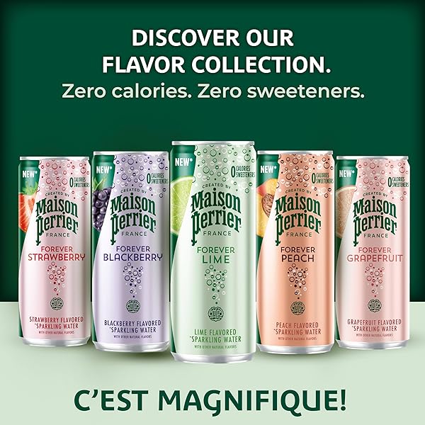 MAISON PERRIER FOREVER PEACH FLAVORED SPARKLING WATER, 11.15 FL OZ CANS, 8 COUNT 89.2 FL OZ