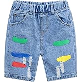 Mud Kingdom Boys Jean Shorts Fashion Denim Shorts Elastic Waist Summer Casual
