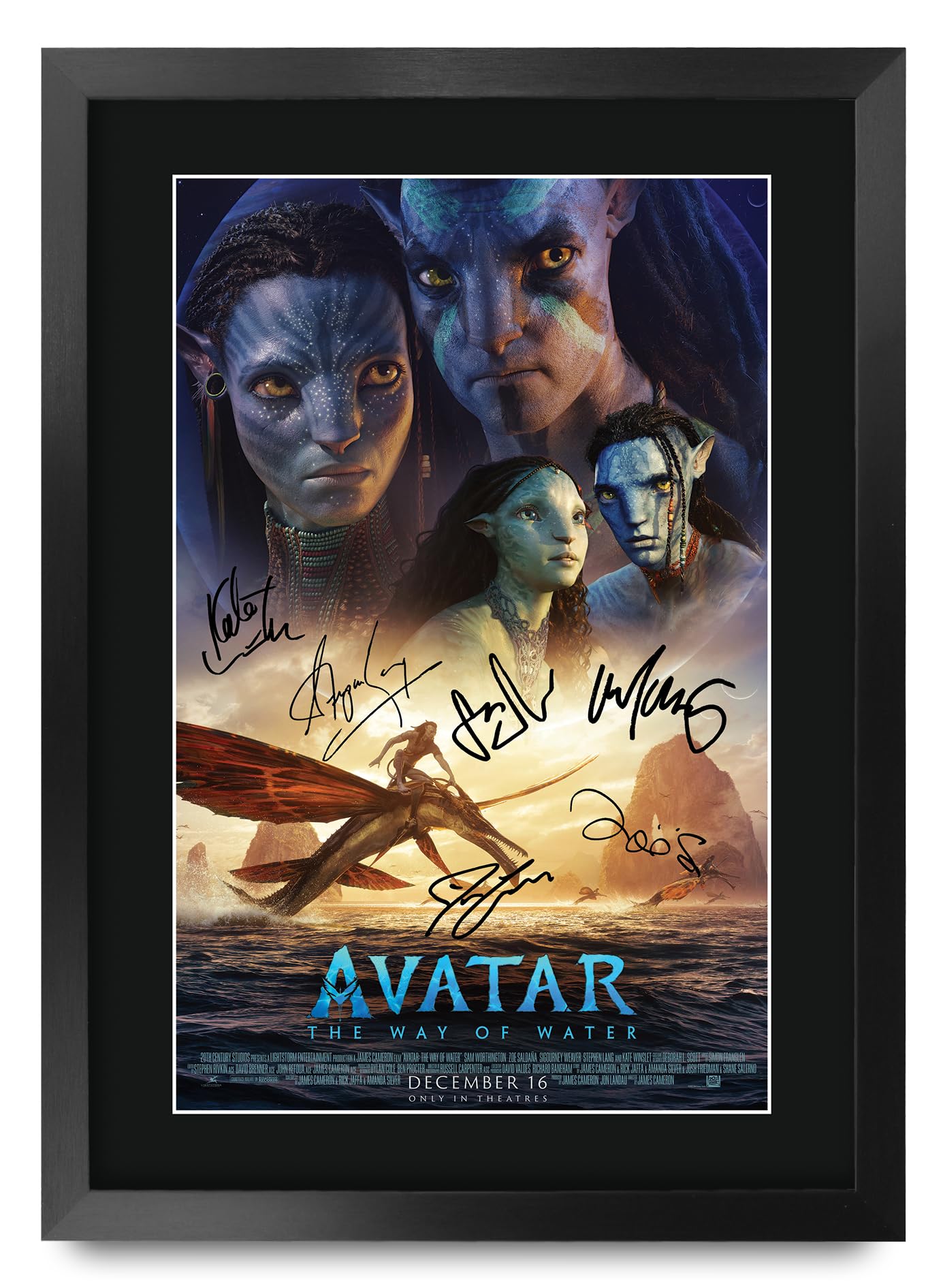 HWC Trading FR A3 Avatar 2 Way of the Water Gifts Printed Poster Signed Autograph Picture for Movie Memorabilia Fans - A3 Framed — image 1