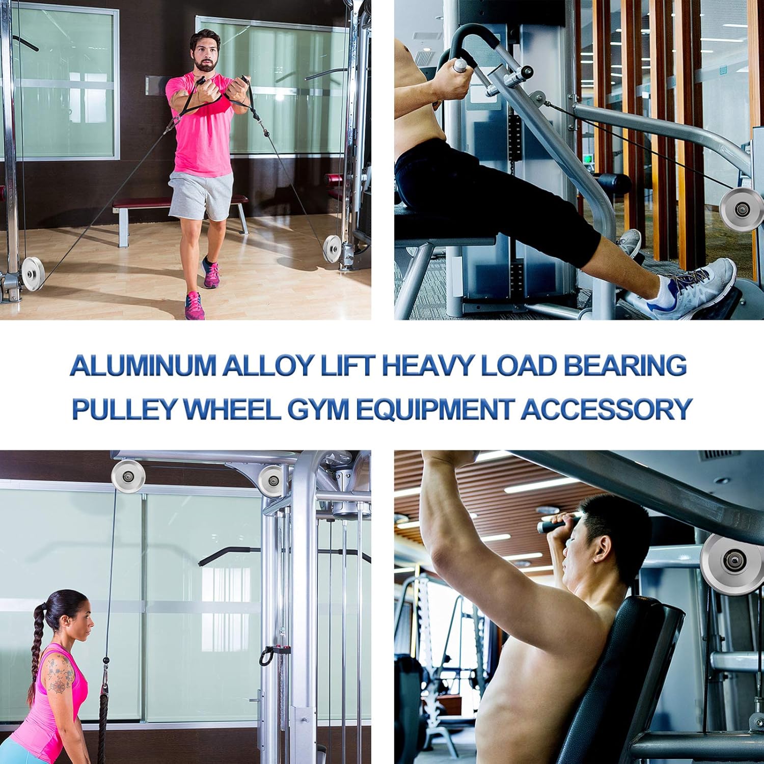 BESPORTBLE Bearing Pulley Wheel Metal V Groove Guide Pulley Abration Rail Ball Bearings Wheel Gym Cable Equipment Accessories for Lifting Handling Moving: Sports & Outdoors