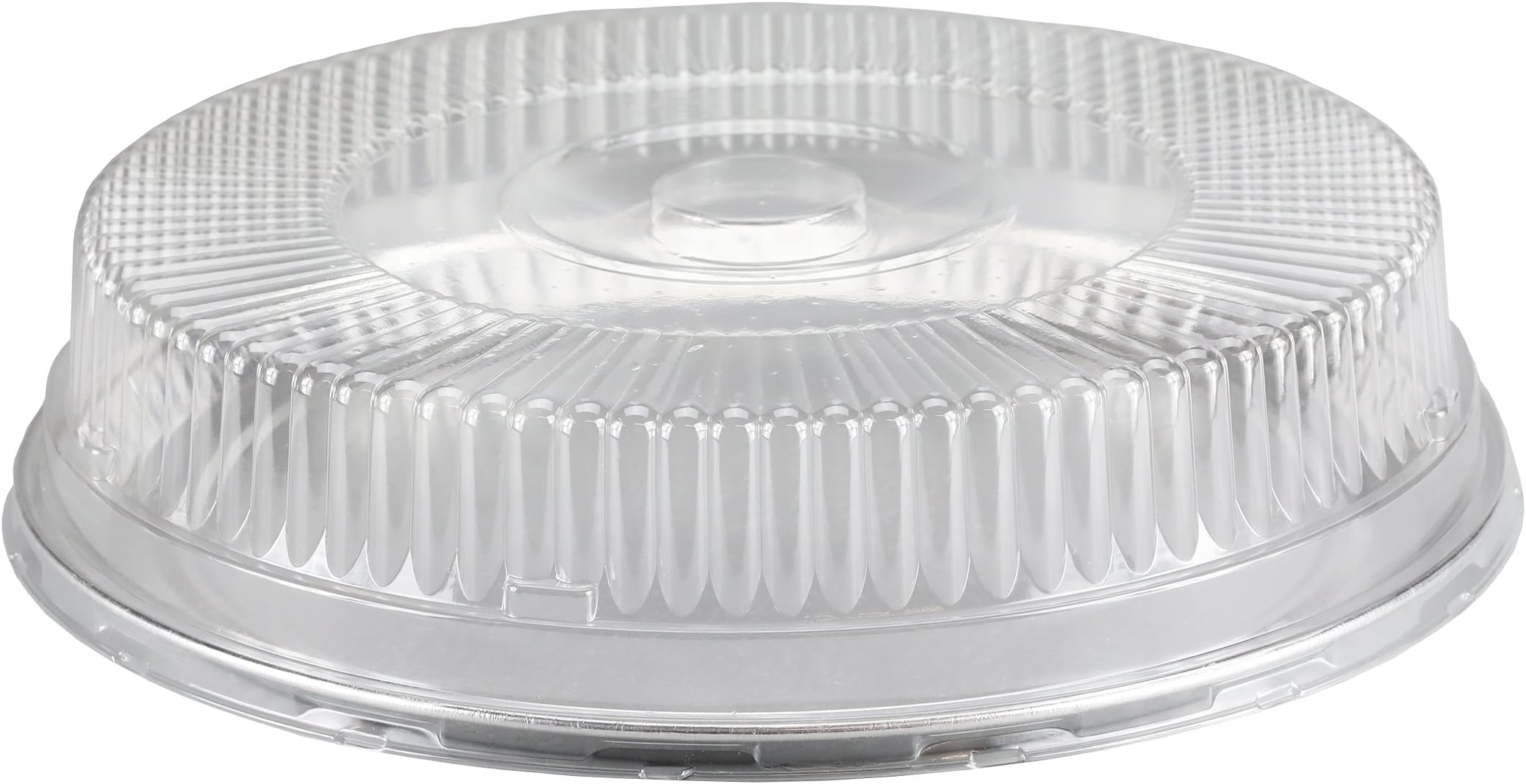 Simply Deliver 16-Inch Embossed Aluminum Flat Tray and Dome Lid Set, 25-Count