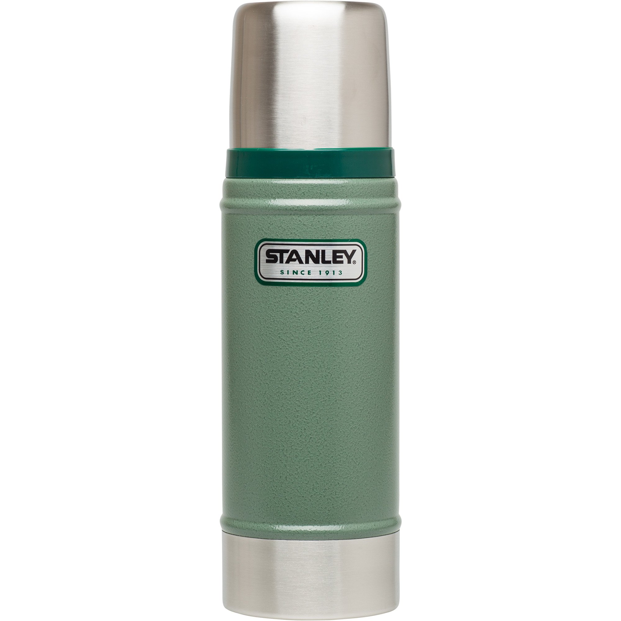 Stanley The Legendary Classic Vacuum Bottle .47L Green 18/8 Stainless Steel Double-Wall Vacuum Insulation Water Bottle Leakproof + Packable Insulated Lid Dishwasher Safe Naturally Bpa-Free