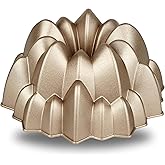 Baker's Secret Fluted Cake Pan, Cake Pans, Novelty Cake Pan, Die Cast Aluminum Cake Pans, 2 Layers Non-stick Coating, Novelty Cake Pan - The Cast Aluminum Collection (Cascade)