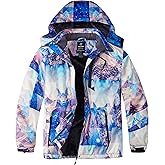 wantdo Women's Plus Size Waterproof Ski Jacket Winter Windproof Snow Mountain Warm Hooded Coat
