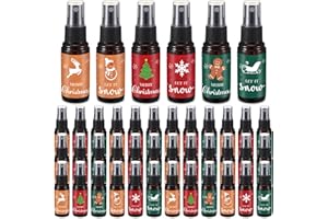 Roshtia 36 Pcs Christmas Toilet Spray 1 oz Mini Pocket Spray Travel Size Bathroom Deodorizer Essentials Sprays for Toilet Flush Supply Xmas Stocking Stuffer Gift for Men Women, Cedar Scent