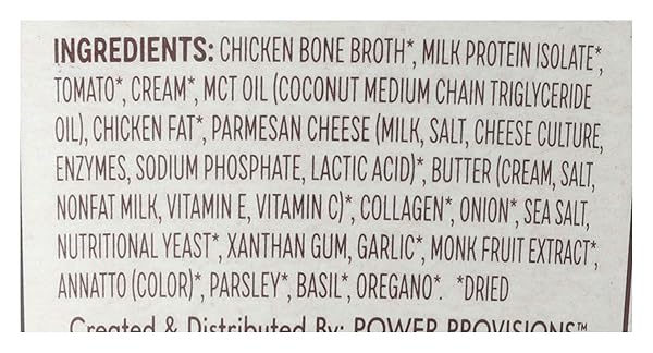 POWER PROVISIONS KETO CREAMY TOMATO BONE BROTH SOUP CUPS – INSTANT SOUP CUP – COLLAGEN INFUSED – GLUTEN FREE SOUP – 1.2 OZ. – PACK OF 1