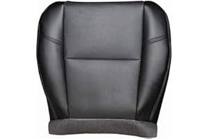 NLQR Front Driver Or Passenger Side Bottom Replacement Perforated Leather Seat Cover Ebony Black #194 196 197 Compatible with Cadillac Escalade EXT ESV AWD 2007 2008 2009 2010 2011 2012 2013 2014