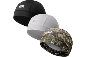 AUSFLUG Skull Cap Helmet Liner, Breathable Cooling Moisture-Wicking | Lightweight, Quick-Dry, Snug Fit Anti-Slip Hard Hat Lin