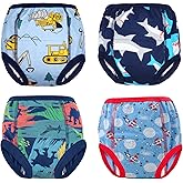 MooMoo Baby Training Underwear 4 Packs Absorbent Toddler Potty Training Pants for Boys and Girls-Cotton Animal Print 2T-6T