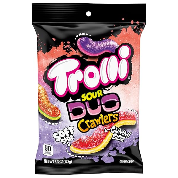 TROLLI SOUR BRITE DUO CRAWLERS CANDY, 6.3 OUNCE...