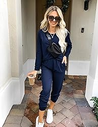 Ekouaer Women's Pajama Sets Casual 2Pcs Sleepwear