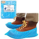 ProtectX Disposable Shoe &amp; Boot Covers, XL Extra Large, 100-pack (50 pairs), Waterproof, Slip Resistant, Durable CPE plastic, Fits up to Men&rsquo;s 14 US Size and All Women&rsquo;s US Size Shoes