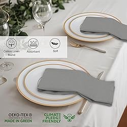 Ruvanti Linen Napkins Set of 6, 18x18 Cloth