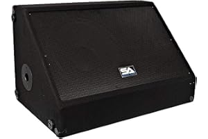 Seismic Audio - 15 Inch 350 Watts Floor Monitor Studio, Stage, or Floor use - PA/DJ Speakers - Bar, Band, Karaoke, Church, Drummer use