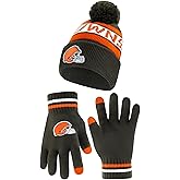 Ultra Game Adults NFL Official Super Soft Winter Beanie Knit Hat With Warm Touch Screen Gloves