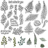 CRASPIRE 2 Sheets Leaves Theme Clear Rubber Stamp