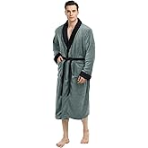 NY Threads Mens Robe, Luxury Plush Fleece Mens Bathrobe, Spa Bath Robe for Men
