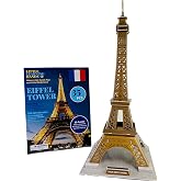 Little Learning Hands 3D Puzzles for Adults and Kids | France Eiffel Tower Puzzle 3D Model Kit | Eiffel Tower Architecture Model Building Kit | Birthday Gifts for Children, Teens and Adults