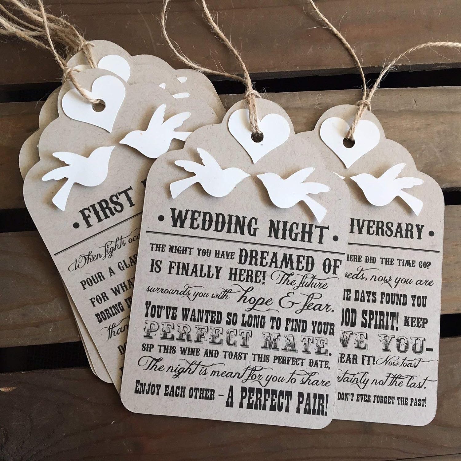 Bridal Shower Wine Tags Basket of Firsts