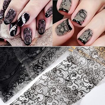 Amazon Com Banamic Fashion Lace Nail Art Stickers Decals Black Star Amazon Com Banamic Fashion Lace Nail Art Stickers Decals Black Star