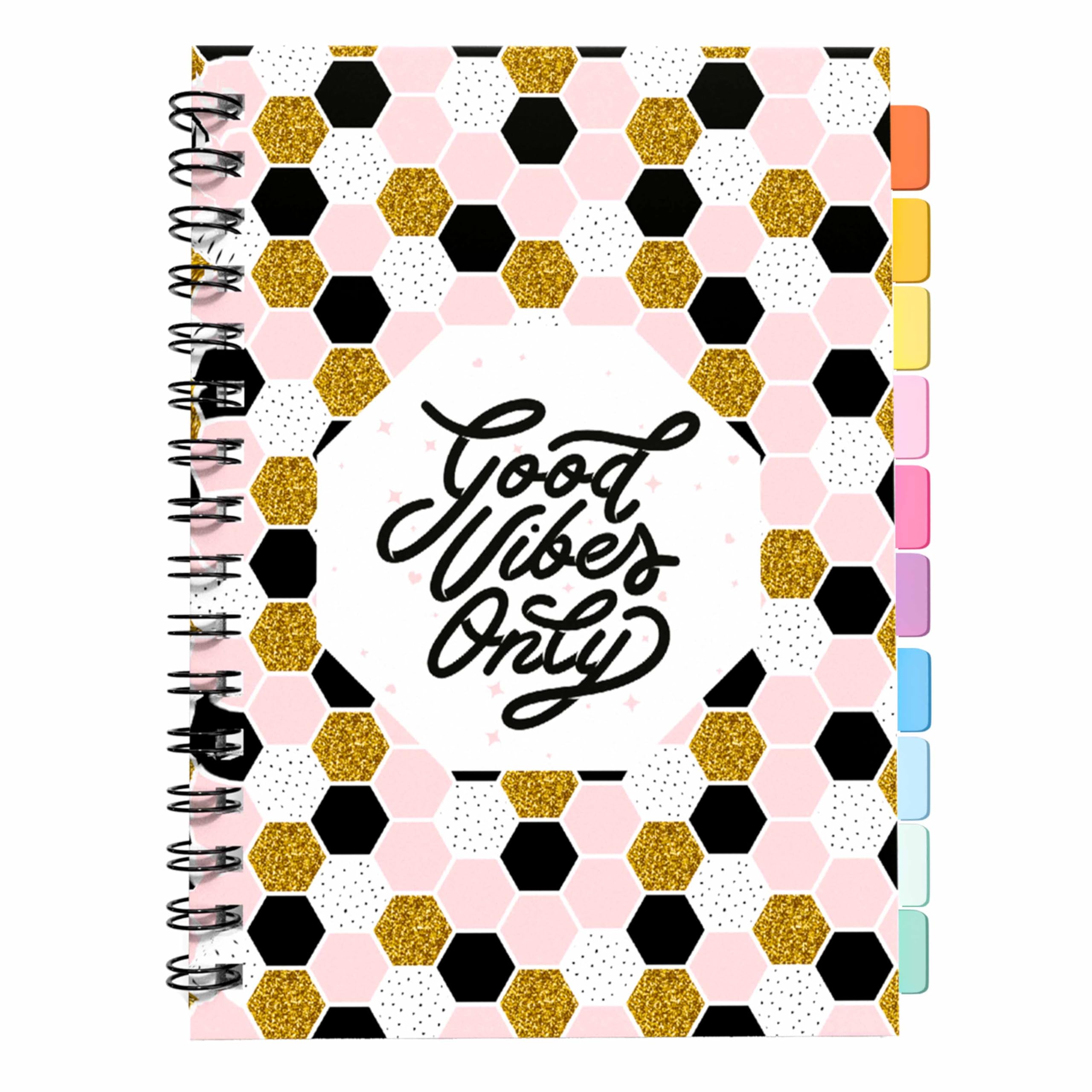 Slimming World Compatible Stickers Food Diary New Year 2025 Diet Journal Planner 7 Week Countdown Card DIY Tab Dividers - "Good Vibes Only"