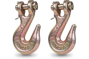 Towmavin 1/4"Clevis Grab Hook(2Pack) Pin Clevis Rigging Tow Transport Truck Trailer Hook 3600 Lbs Working Tension