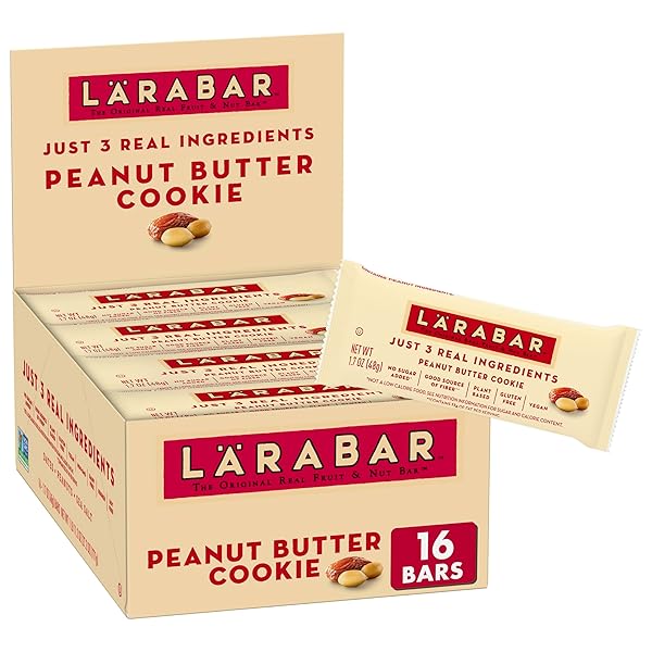 LARABAR PEANUT BUTTER COOKIE, GLUTEN FREE VEGAN FRUIT & NUT BAR, 16 CT, 27.2 OZ