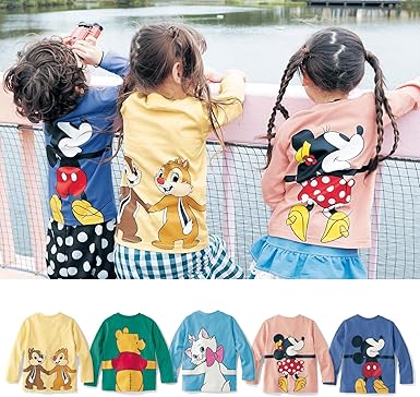 Amazon ベルメゾン ディズニー Tシャツ 子供服 Tシャツ 長袖抱き付きｔシャツ チップ デール 110 Tシャツ カットソー 通販