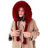 CATCHY & CRAFTY Faux Fur Hooded Winter Hats for Women Warm Fluffy Trapper Hats Head Ear Neck Cover Cold Weather Ski Cap