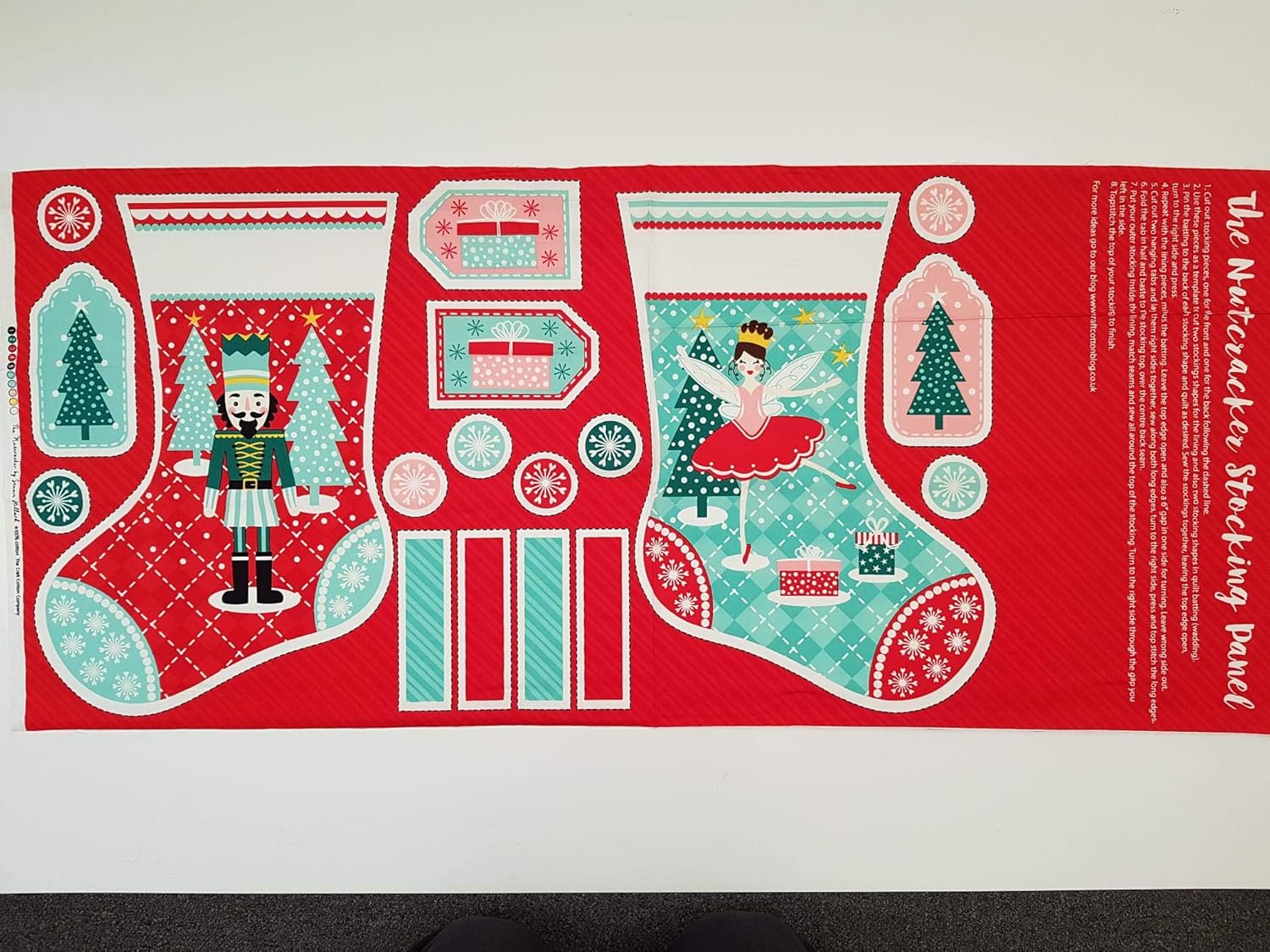Stuart Hillard The Nutcracker Christmas Stocking Fabric Panel 100