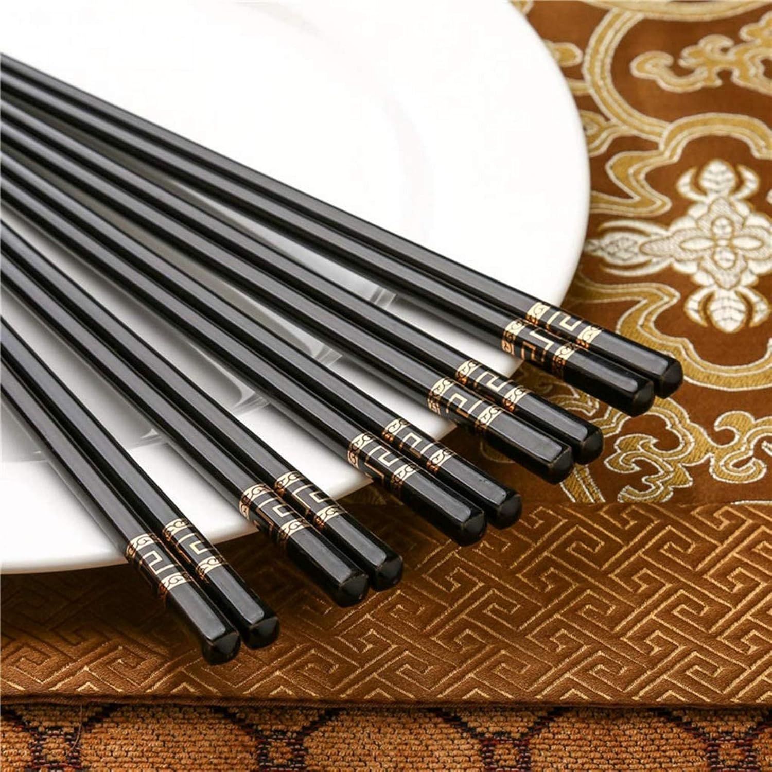 5 Pairs Ceramic Chopsticks Bone China Material Convenient And