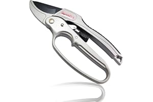 Garden Ratcheting Pruning Shears 8'', Professional Anvil Pruning Scissors Cutter Clippers - DynaCut Heavy Duty Tree Trimmers 